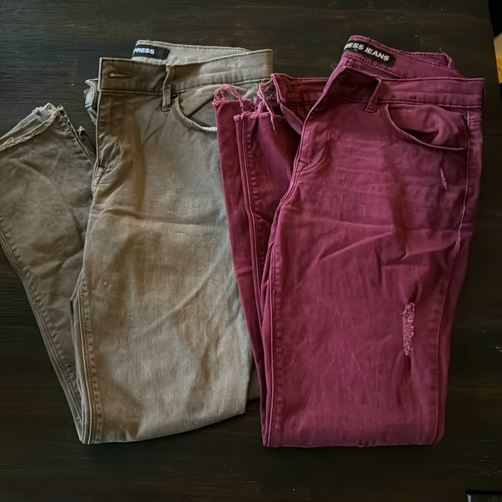 Womens EXPRESS ankle jeans 2 pair - size 4